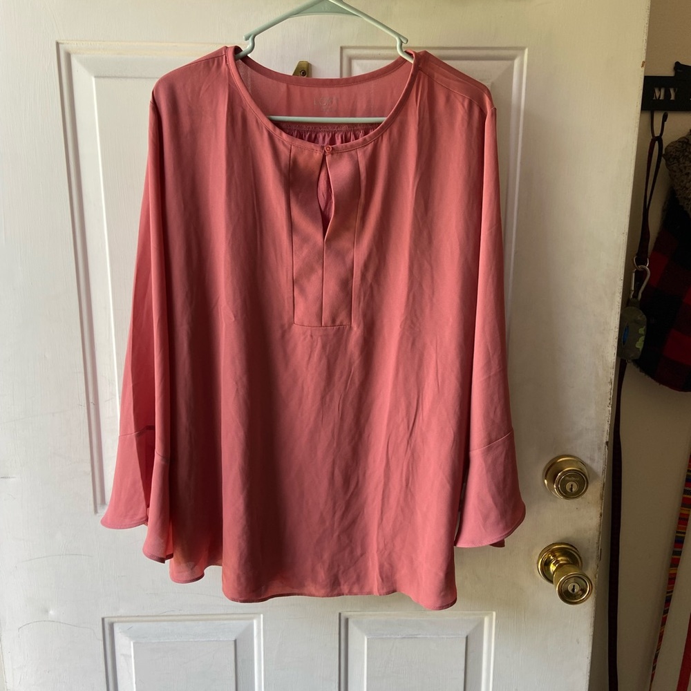 Loft Mixed Media Blouse. XL